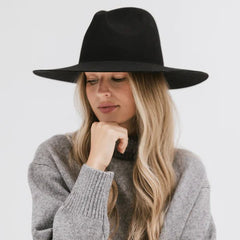 Scottie Wide Brim Fedora - Lush Lemon - Women&