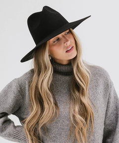Scottie Wide Brim Fedora - Lush Lemon - Women&