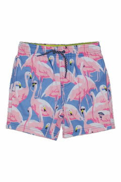 Shady Flamingo Boys 4 way Stretch Swim Trunk - Lush Lemon - Children&