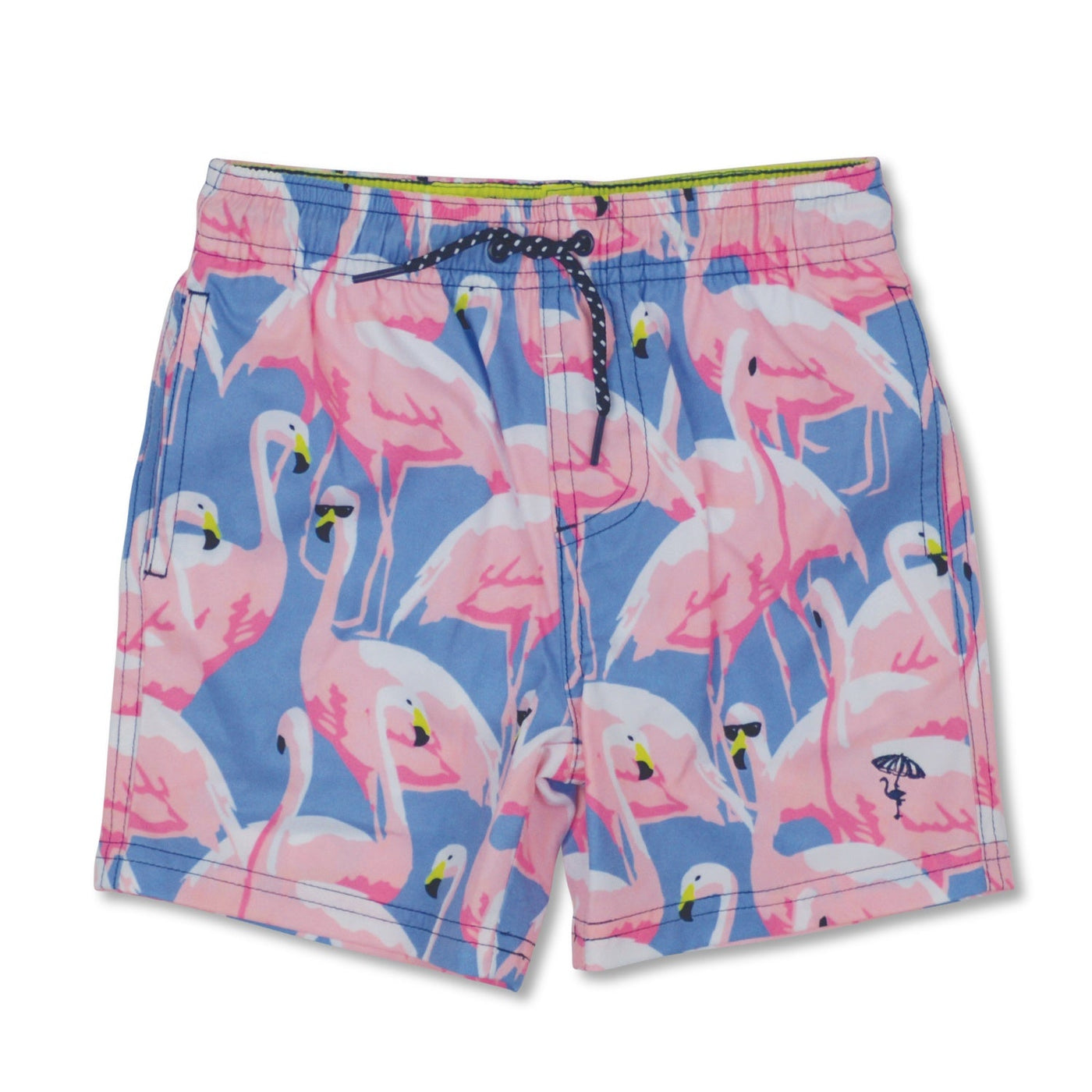 Shady Flamingo Boys 4 way Stretch Swim Trunk - Lush Lemon - Children's Clothing - Shade Critters - 841713113256