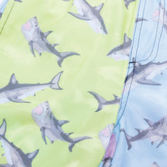 Shark Block Water Appearing Boys Swim Trunk - Lush Lemon - Children&