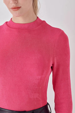 Sheen Stretch Long Sleeve Top - Lush Lemon - Women&