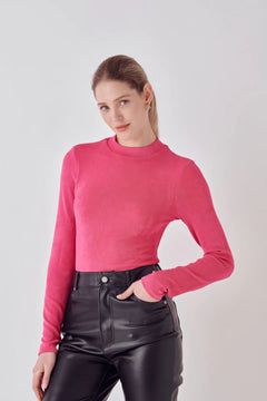 Sheen Stretch Long Sleeve Top - Lush Lemon - Women&