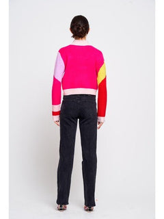 Silka Abstract Sweater - Lush Lemon - Women&