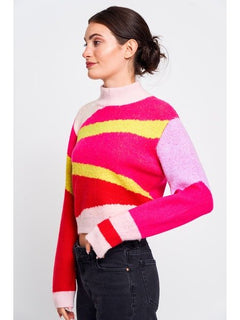 Silka Abstract Sweater - Lush Lemon - Women&