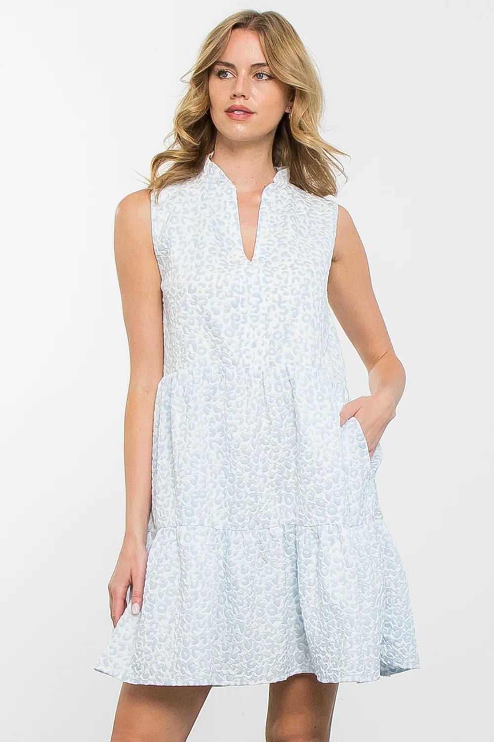 Sleeveless Cheetah Print Dress - Lush Lemon - Women's Clothing - THML - 178217821