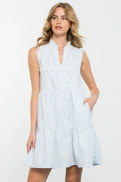 Sleeveless Cheetah Print Dress - Lush Lemon - Women&
