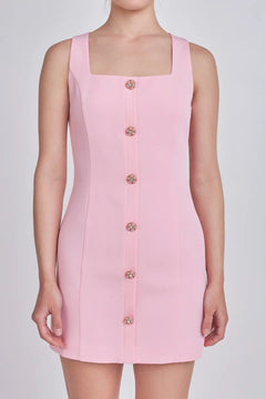 Sleeveless Suit Mini Dress - Lush Lemon - Women&