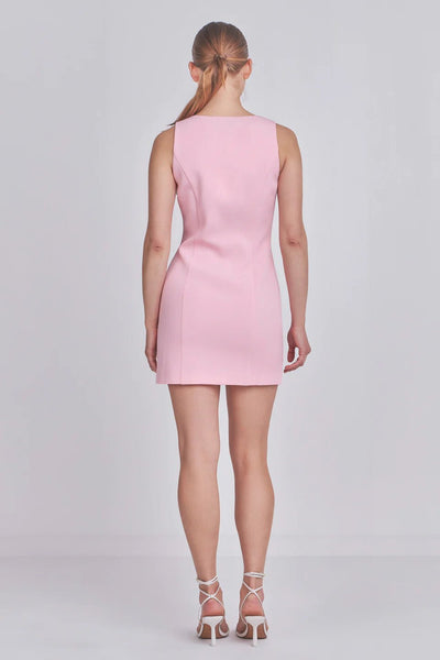 Sleeveless Suit Mini Dress - Lush Lemon - Women's Clothing - Endless Rose - 192934499927