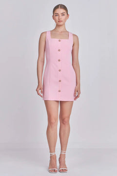 Sleeveless Suit Mini Dress - Lush Lemon - Women&