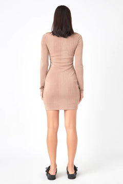 Slinky Mini Dress - Lush Lemon - Women&