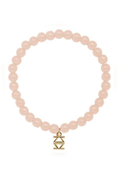 Small Glass Bead Stretch Bracelet - Lush Lemon - Women&