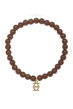 Small Glass Bead Stretch Bracelet - Lush Lemon - Women&
