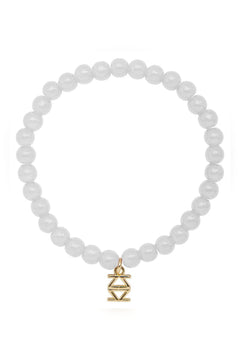 Small Glass Bead Stretch Bracelet - Lush Lemon - Women&