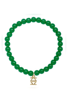 Small Glass Bead Stretch Bracelet - Lush Lemon - Women&