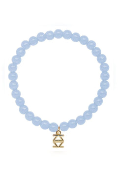 Small Glass Bead Stretch Bracelet - Lush Lemon - Women&