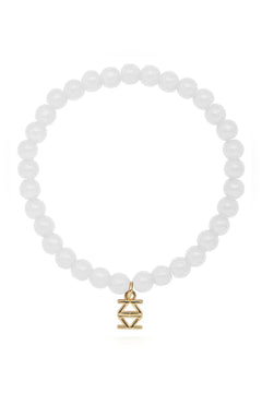 Small Glass Bead Stretch Bracelet - Lush Lemon - Women&