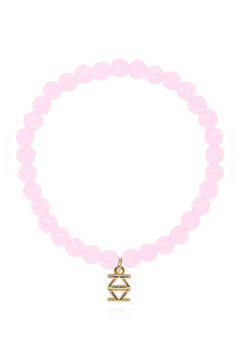 Small Glass Bead Stretch Bracelet - Lush Lemon - Women&