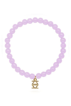 Small Glass Bead Stretch Bracelet - Lush Lemon - Women&