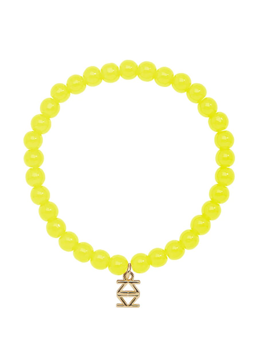 Small Glass Bead Stretch Bracelet - Lush Lemon - Women's Accessories - Zenzii - 11571