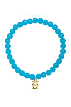 Small Glass Bead Stretch Bracelet - Lush Lemon - Women&