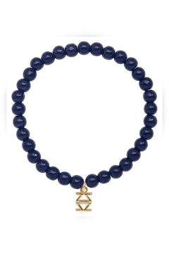Small Glass Bead Stretch Bracelet - Lush Lemon - Women&