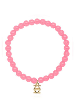 Small Glass Bead Stretch Bracelet - Lush Lemon - Women&