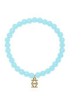Small Glass Bead Stretch Bracelet - Lush Lemon - Women&