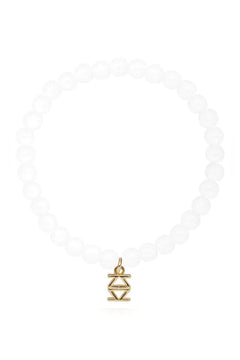 Small Glass Bead Stretch Bracelet - Lush Lemon - Women&