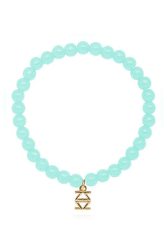 Small Glass Bead Stretch Bracelet - Lush Lemon - Women&