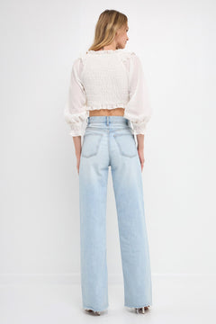 Smocked Top - Lush Lemon - Women&