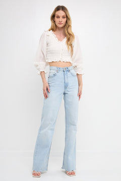 Smocked Top - Lush Lemon - Women&