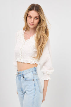Smocked Top - Lush Lemon - Women&