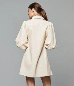 Soft Vegan Leather Tunic - Lush Lemon - Women&