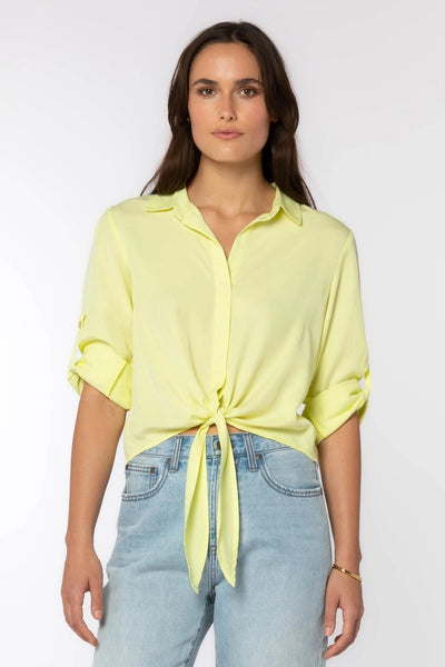 Solange Yellow Top - Lush Lemon - Women's Clothing - Velvet Hearts - 12692