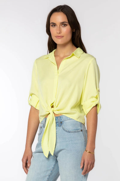 Solange Yellow Top - Lush Lemon - Women's Clothing - Velvet Hearts - 12692