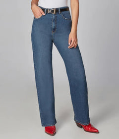 Stevie High Rise Loose Jeans Blue - Lush Lemon - Women&