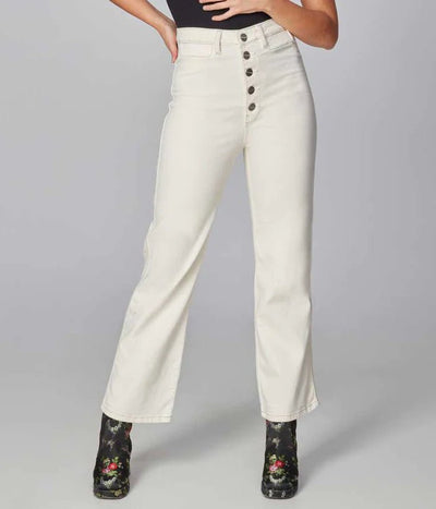 Stevie High Rise Loose Jeans Ivory - Lush Lemon - Women's Clothing - Lola Jeans - 10961