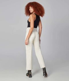 Stevie High Rise Loose Jeans Ivory - Lush Lemon - Women&