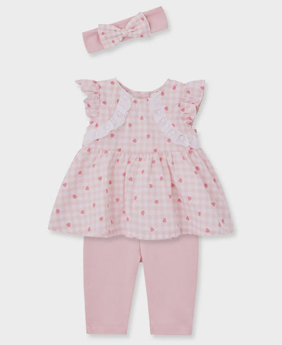 Strawberry Infant Woven Tunic Set - Lush Lemon - Children's Clothing - Little Me - 745644892382