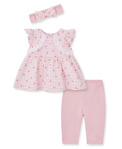 Strawberry Infant Woven Tunic Set - Lush Lemon - Children's Clothing - Little Me - 745644892382