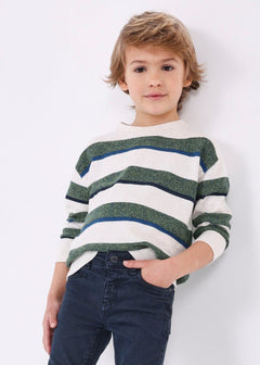 Striped Knit Sweater - Lush Lemon - Children&