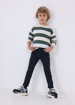 Striped Knit Sweater - Lush Lemon - Children&