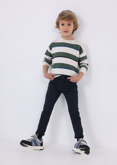 Striped Knit Sweater - Lush Lemon - Children's Clothing - Mayoral - 8445445949002