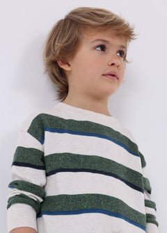 Striped Knit Sweater - Lush Lemon - Children&