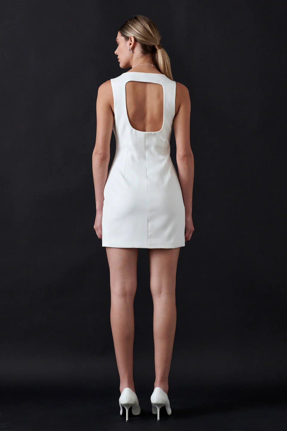 Structured Mini Dress - Lush Lemon - Women's Clothing - Endless Rose - 192934428477