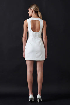 Structured Mini Dress - Lush Lemon - Women&