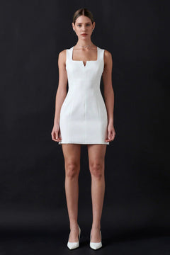 Structured Mini Dress - Lush Lemon - Women&