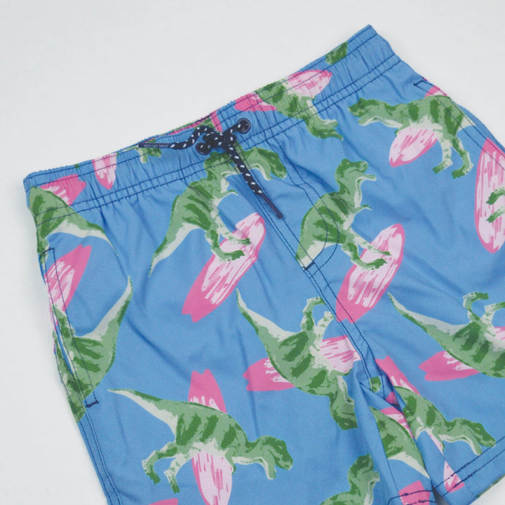 Surfin Dino Boys Swim Trunk - Lush Lemon - Children's Clothing - Shade Critters - 841713113034