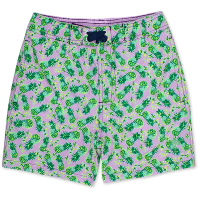 Swim Trunks Boys Pineapple Lilac - Lush Lemon - Children's Clothing - Shade Critters - 841713198314
